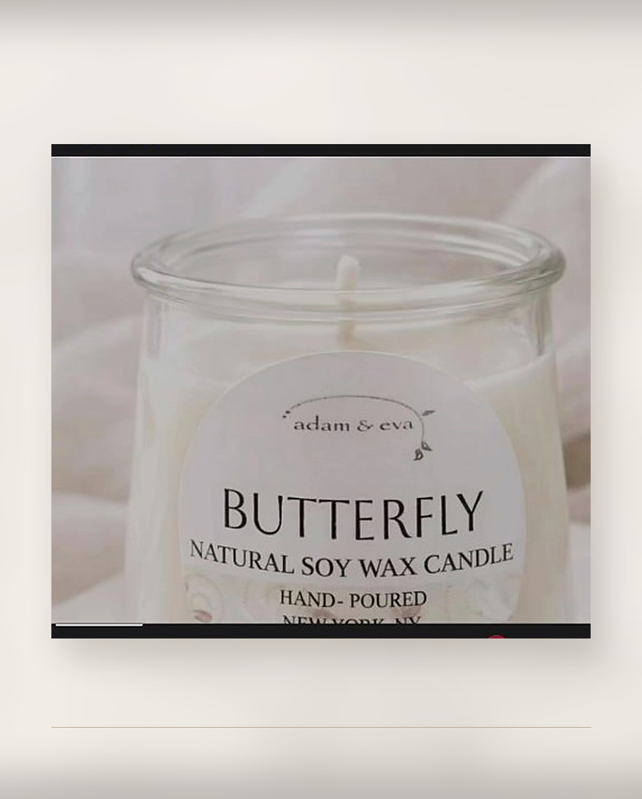 Butterfly natural soy wax candle