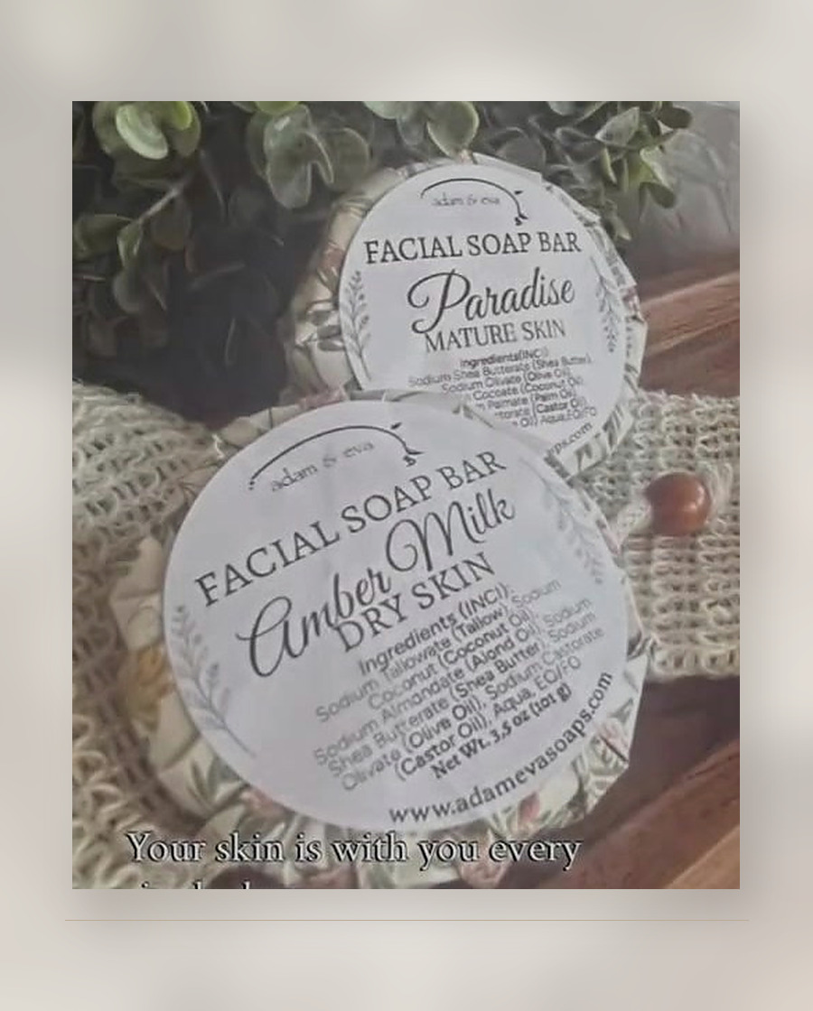 Paradiso and Amber Milk facial soap bars